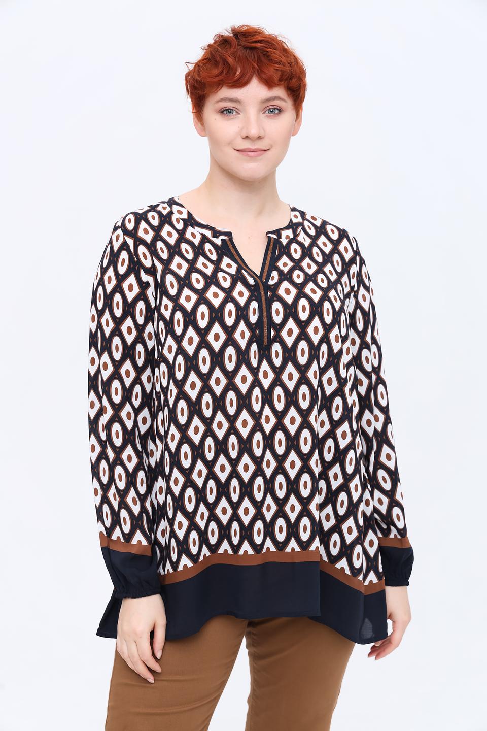 Блуза Frapp с геометрическим принтом