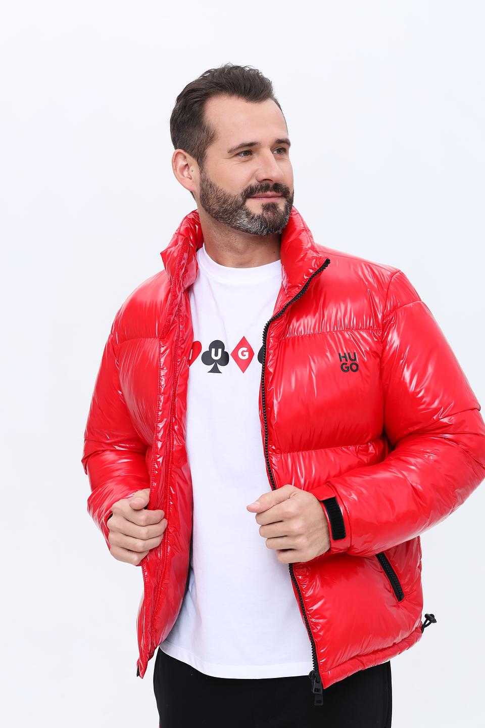 Куртка Hugo красная стеганая