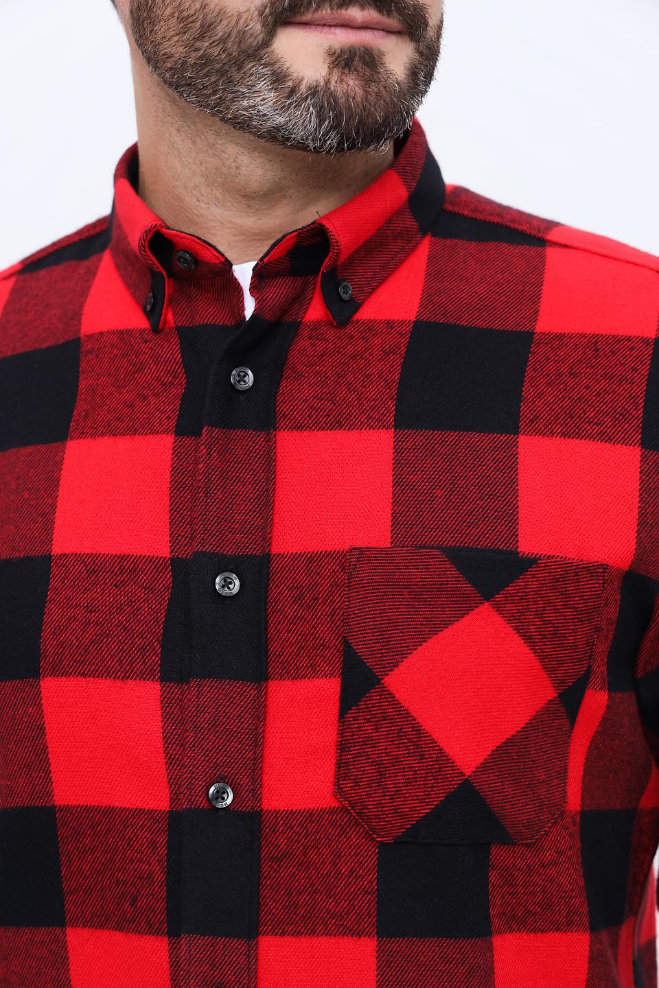 Рубашка Hugo клетка красный