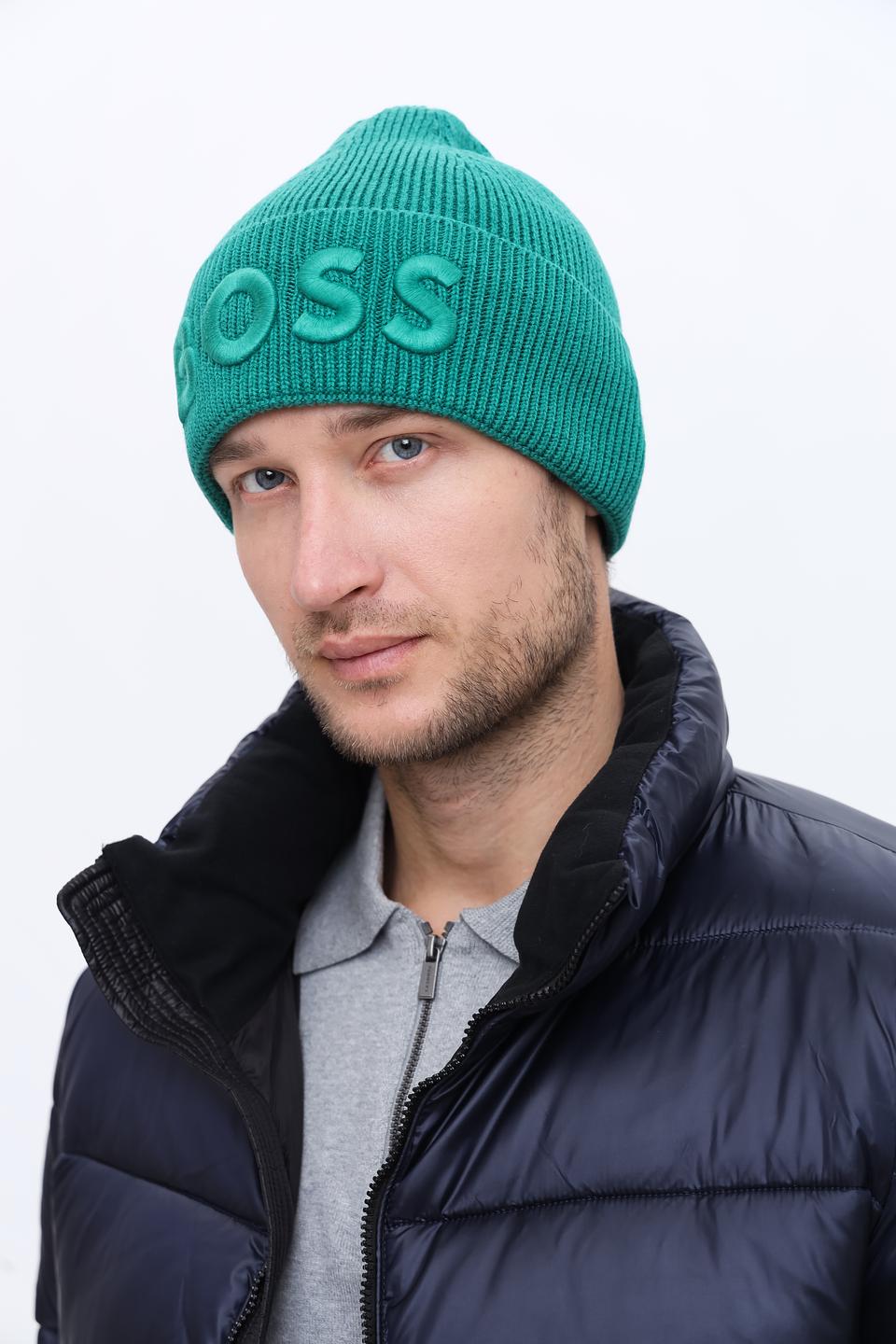 Шапка Boss Orange зелёная