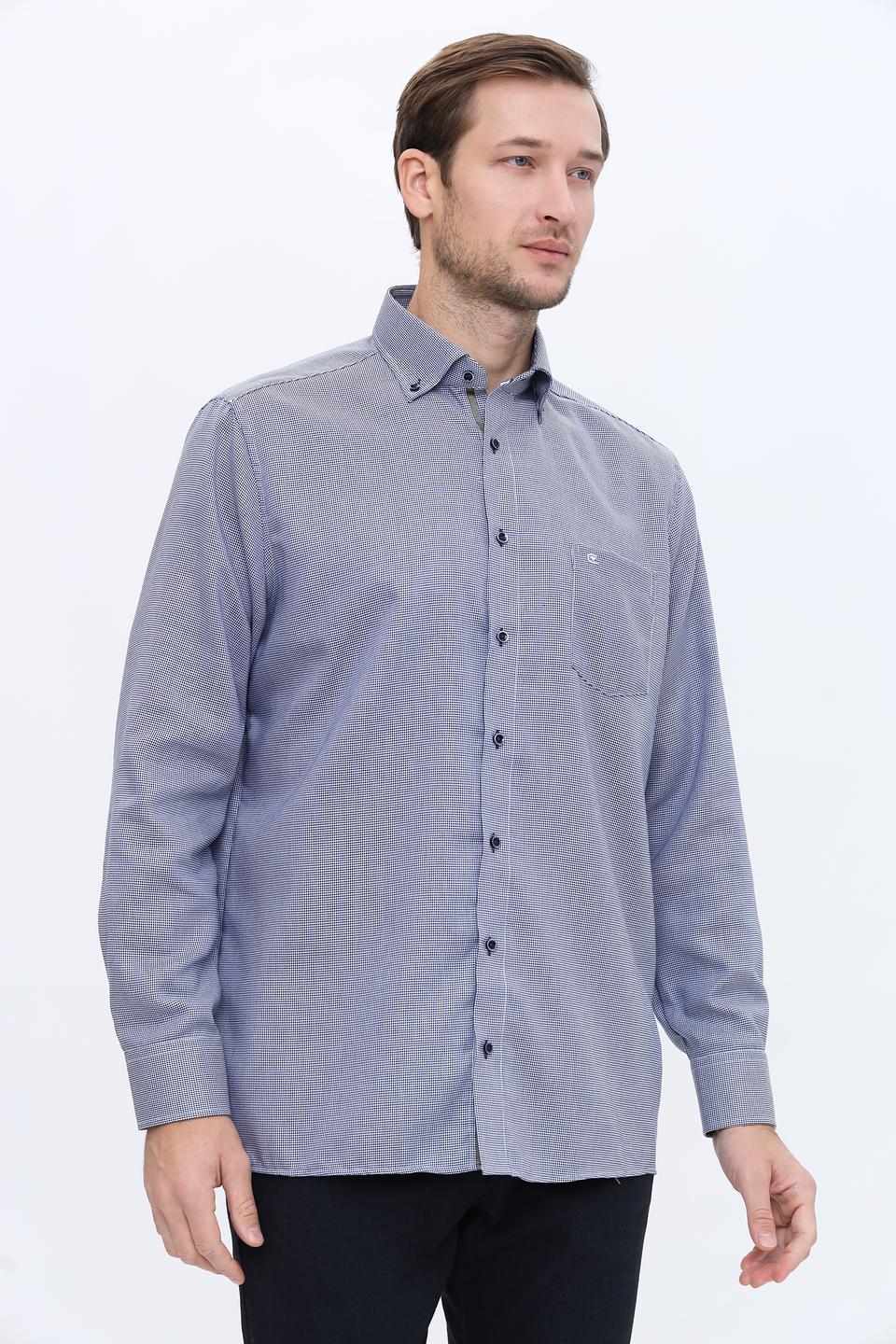 Рубашка Casa Moda в клетку голубая