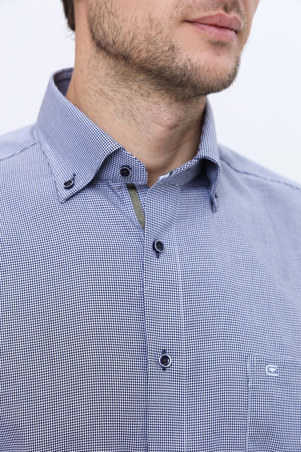 Рубашка Casa Moda в клетку голубая