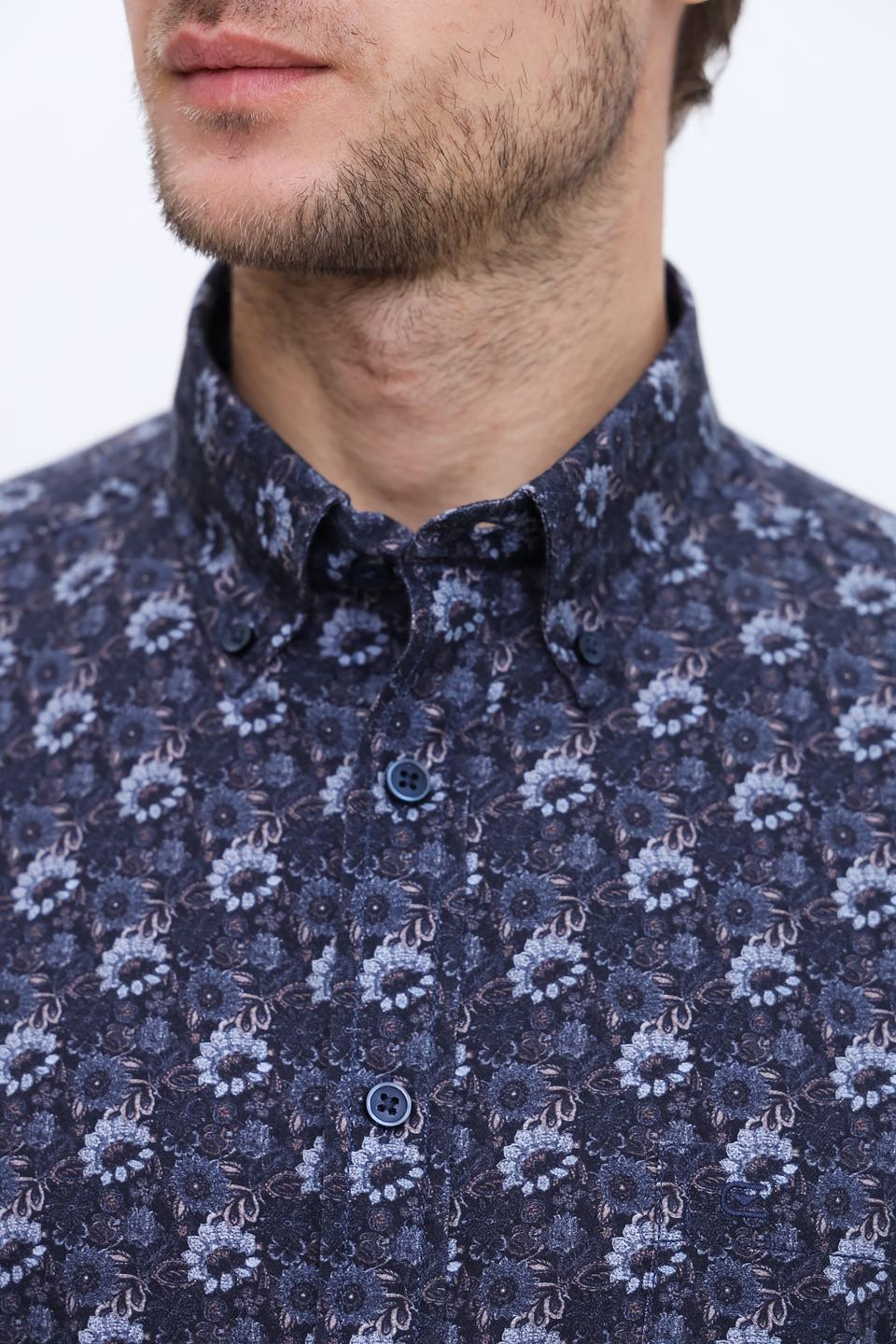 Рубашка Casa Moda с принтом, синяя