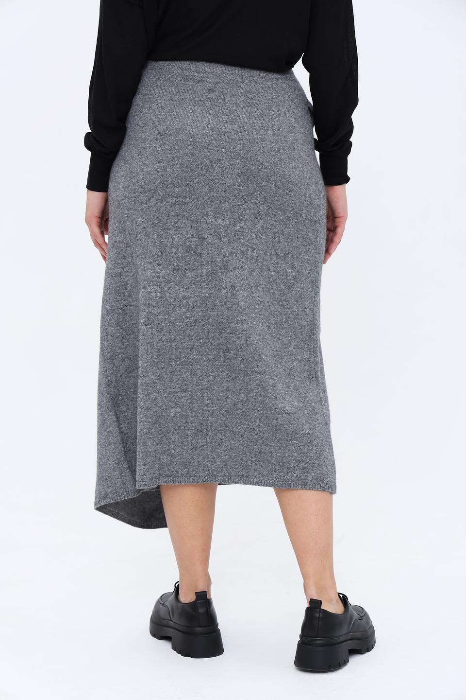 Юбка Oui с запахом серая