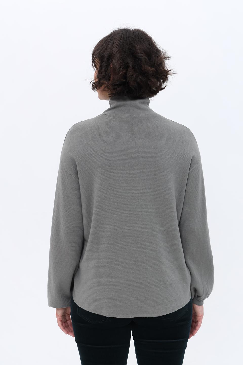 Пуловер Monari с кристаллами серый