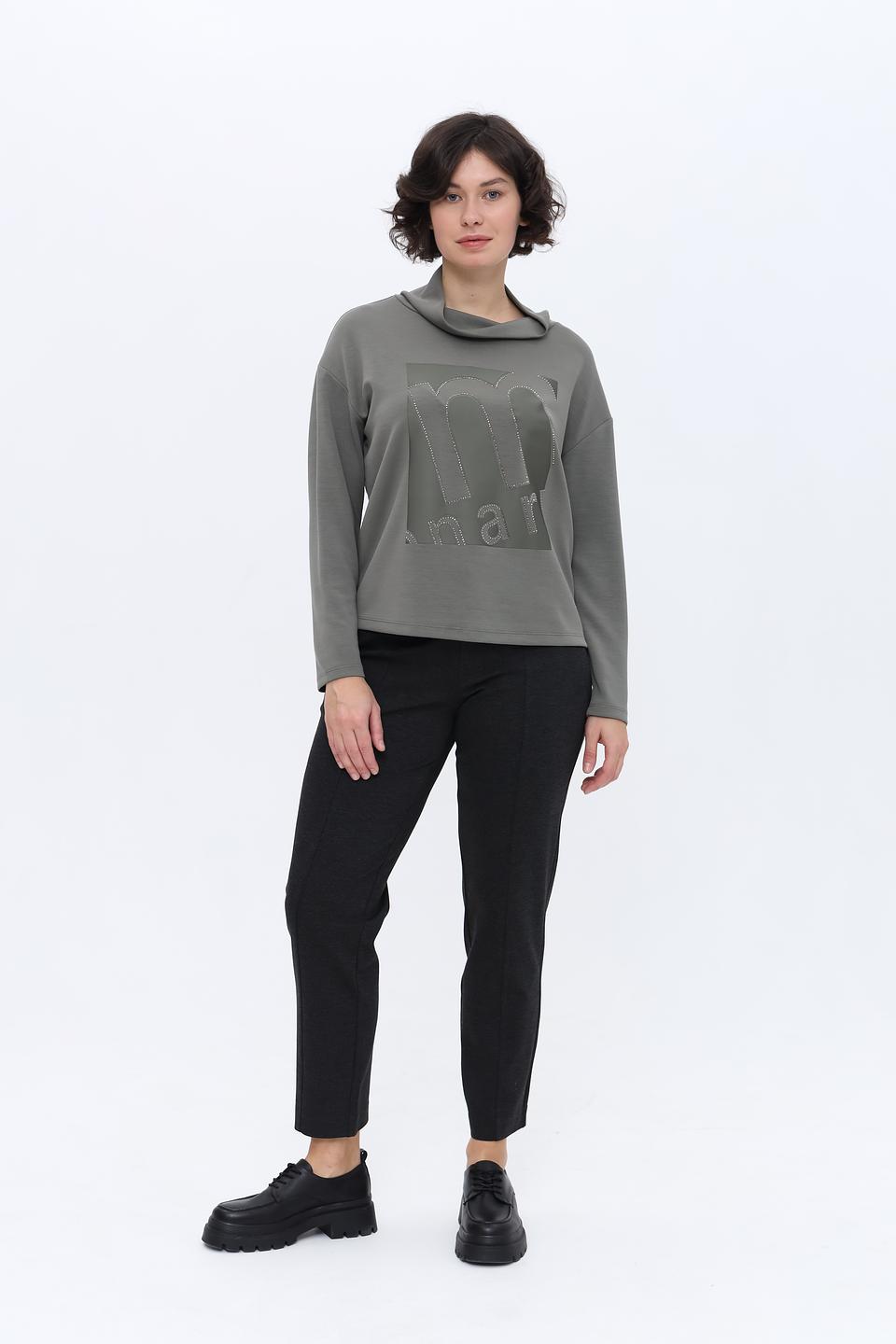 Пуловер Monari серый с логотипом