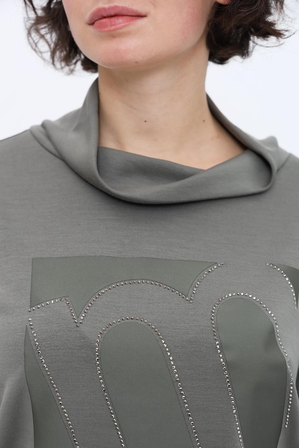 Пуловер Monari серый с логотипом