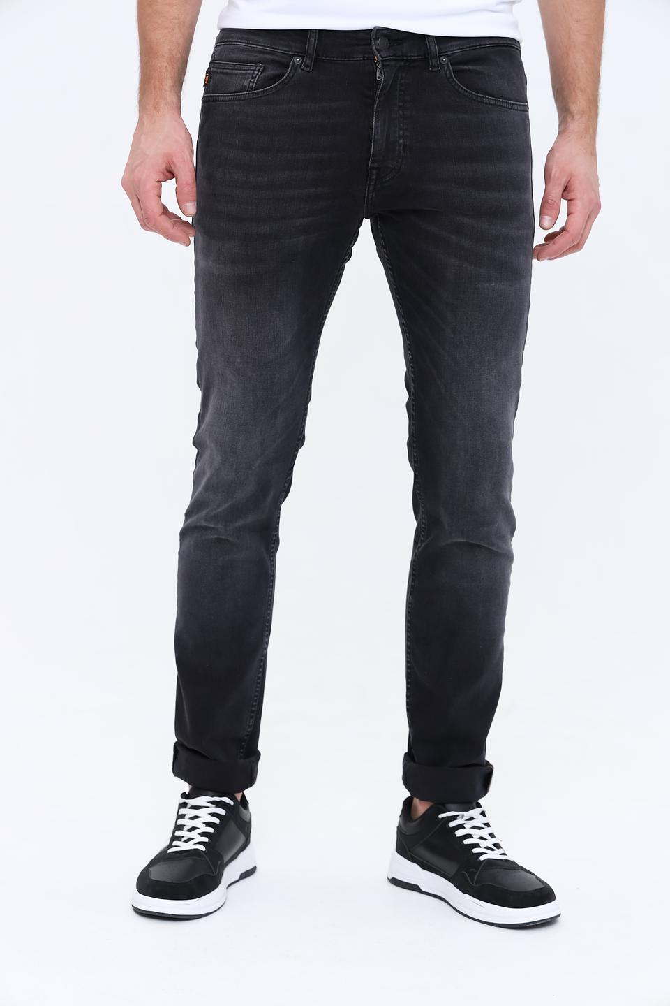 Джинсы Boss Orange узкие, чёрные