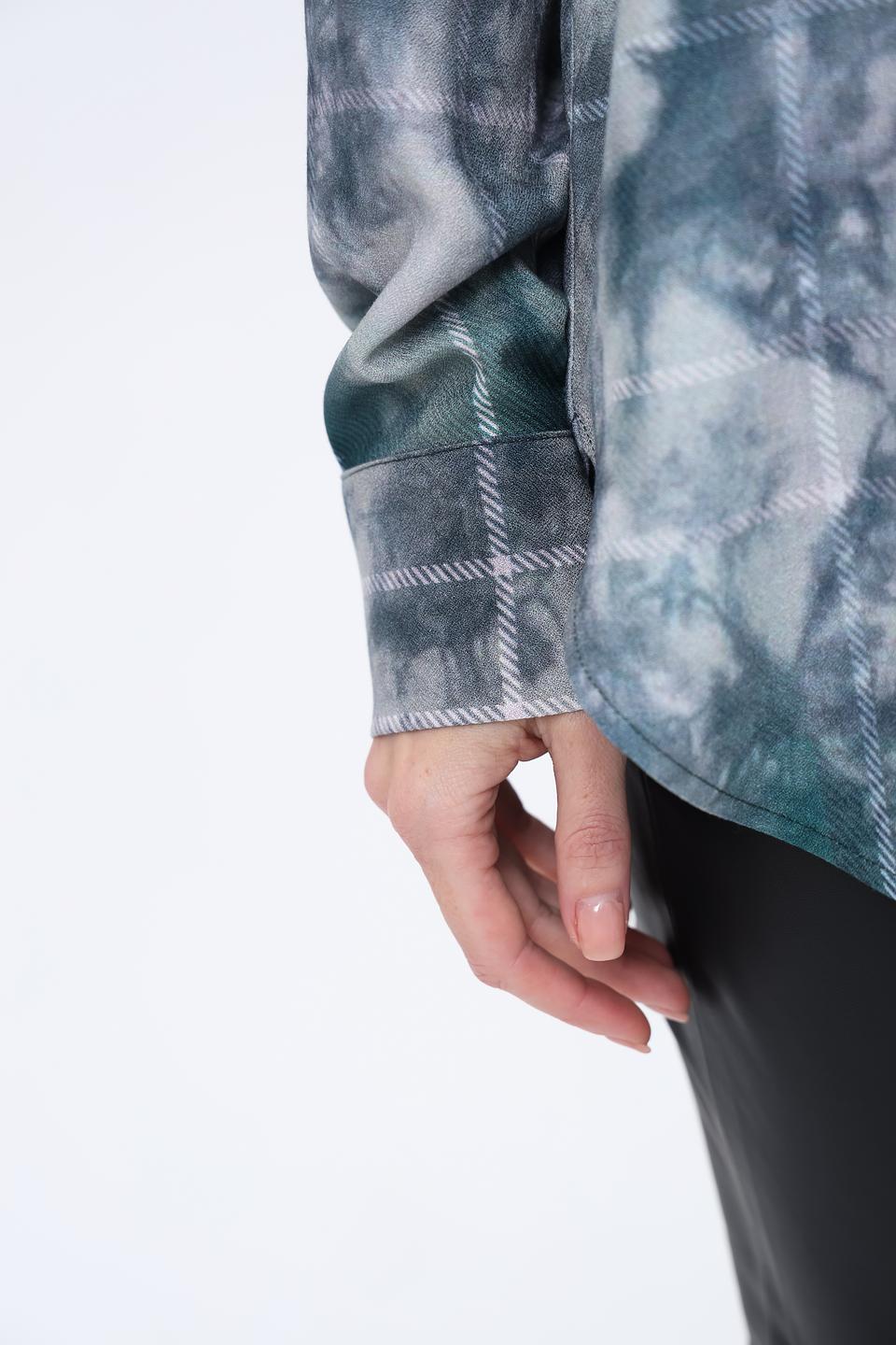 Рубашка Ice Play в клетку с tie-dye