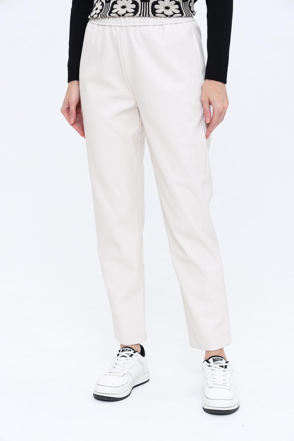 Брюки Leo & Ugo жен. офф-вайт