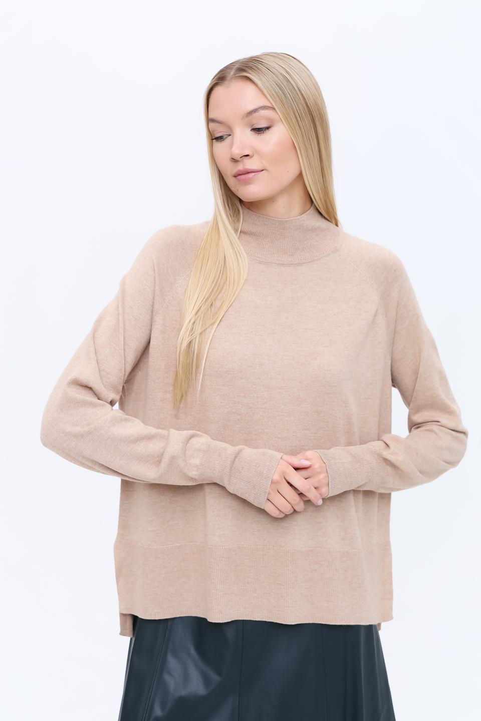 Пуловер Marc Aurel бежевый с горлом