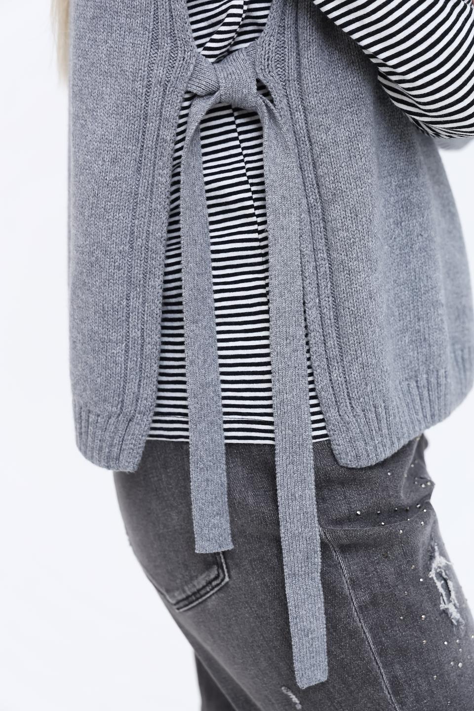 Жилет Oui вязаный серый