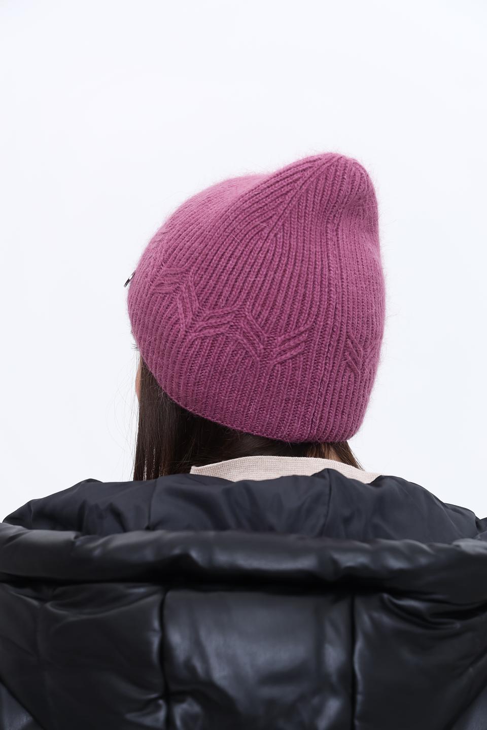 Шапка Marhatter вязаная пудровая