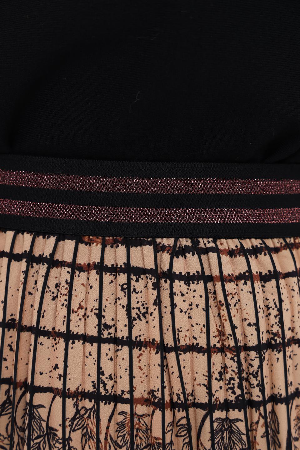 Юбка Leo & Ugo с принтом бежевая