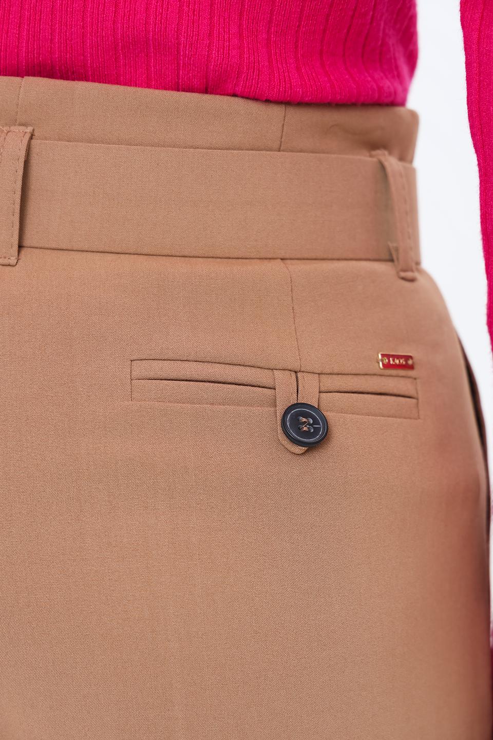 Брюки Kaos с поясом бежевые