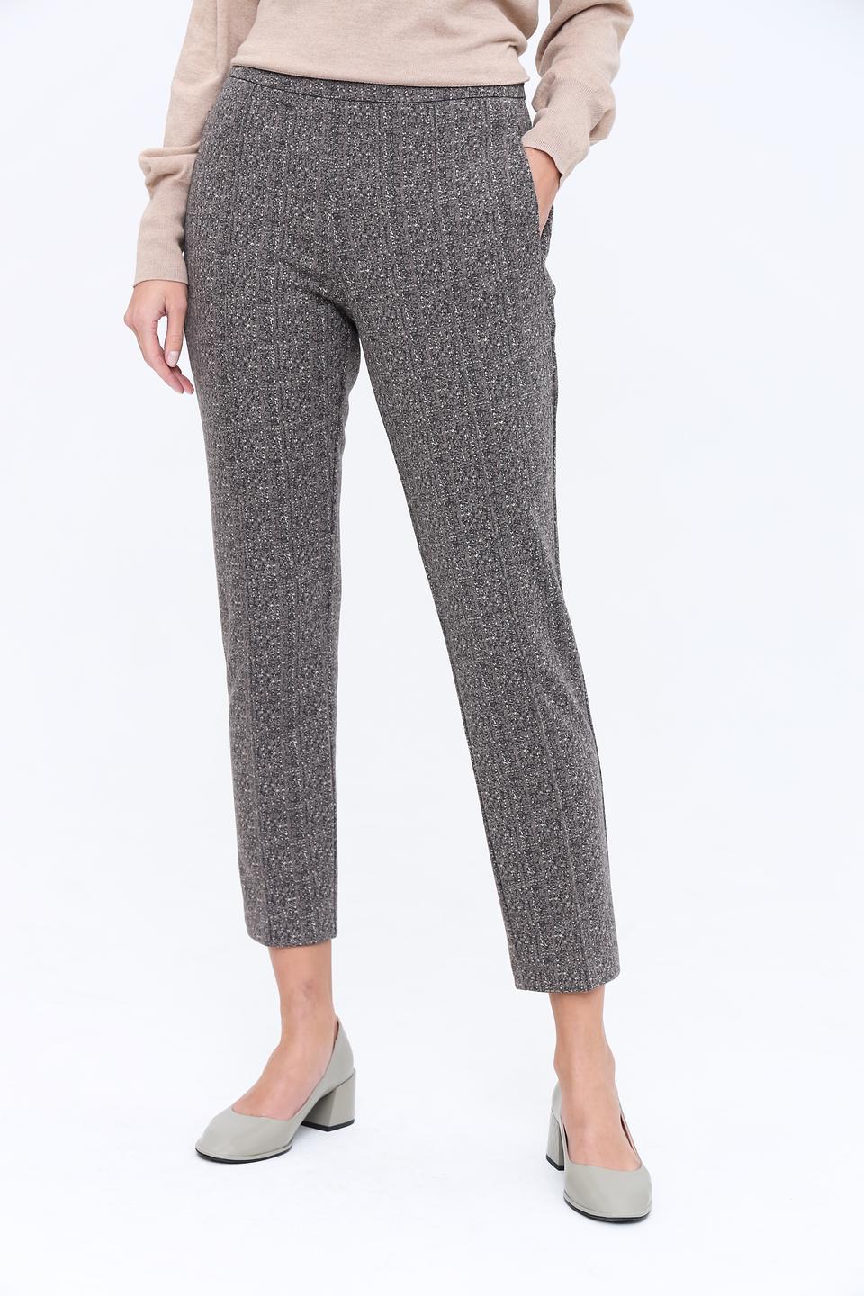 Брюки Lecomte в клетку серые