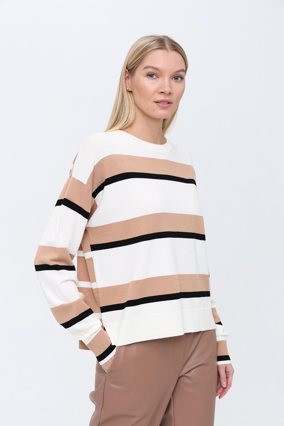 Джемпер Kaos в полоску бежевый