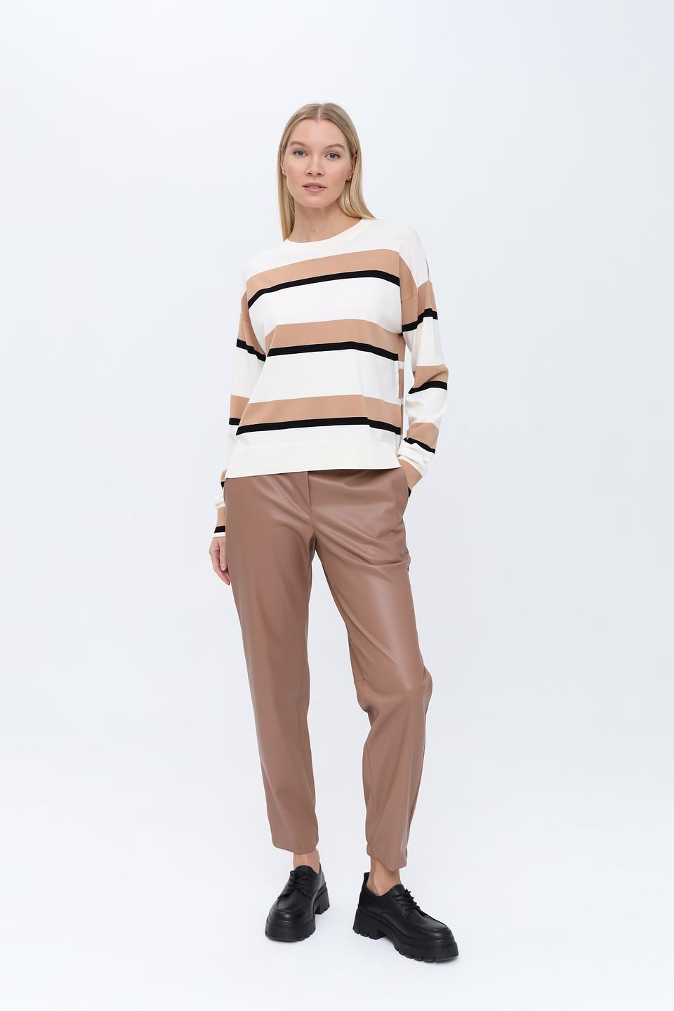 Джемпер Kaos в полоску бежевый