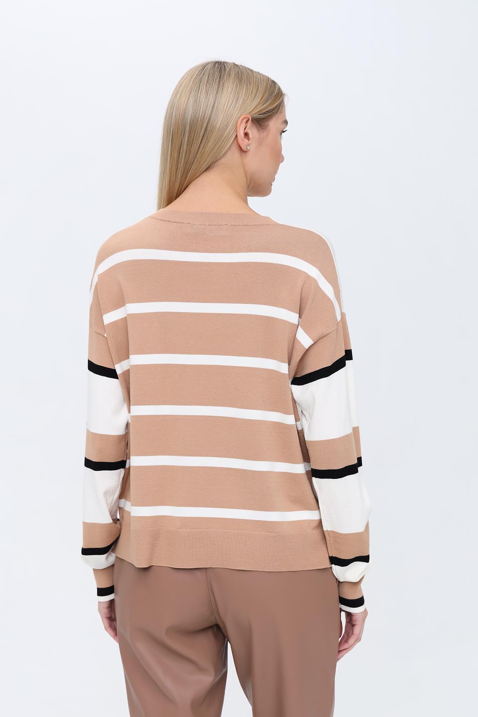 Джемпер Kaos в полоску бежевый