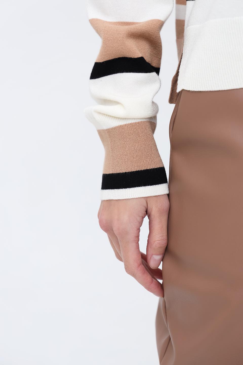 Джемпер Kaos в полоску бежевый