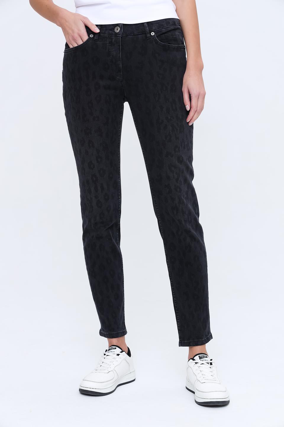 Джинсы Toni collection с леопардовым принтом