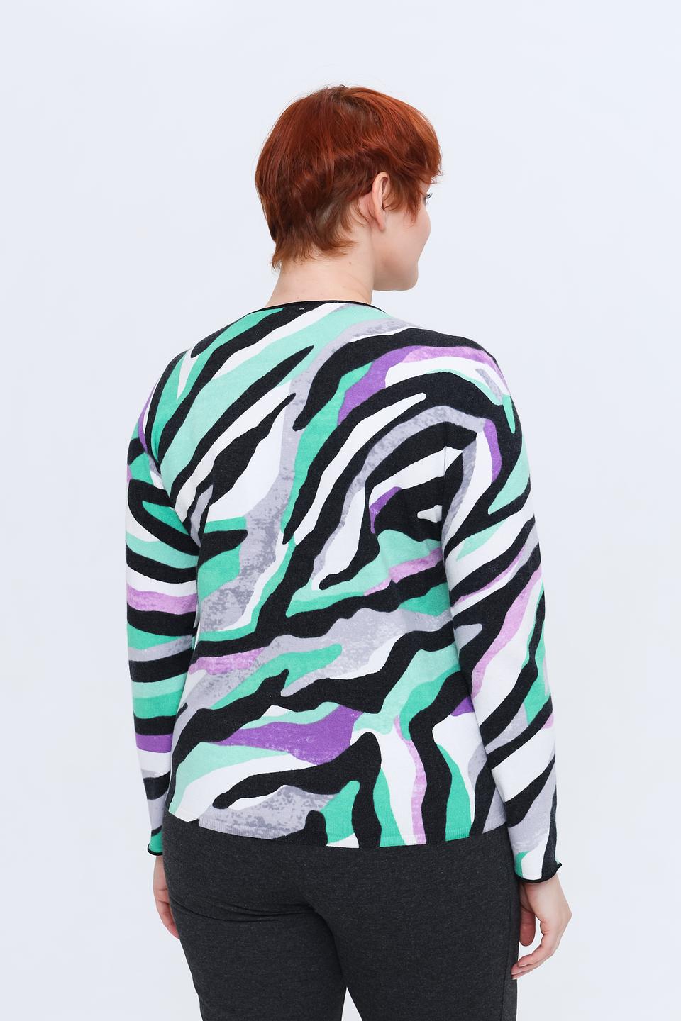 Пуловер Rabe collection зелёный принт