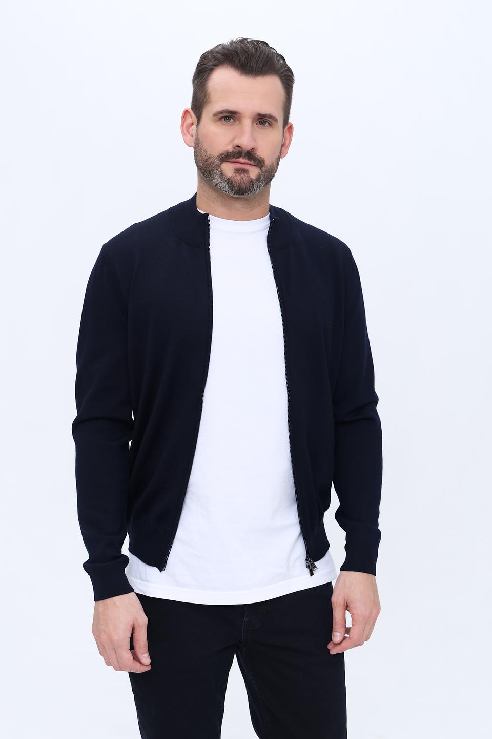 Кардиган Boss Black тёмно-синий