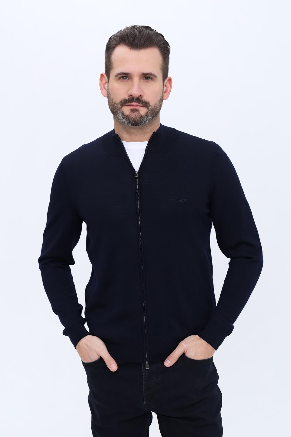 Кардиган Boss Black тёмно-синий