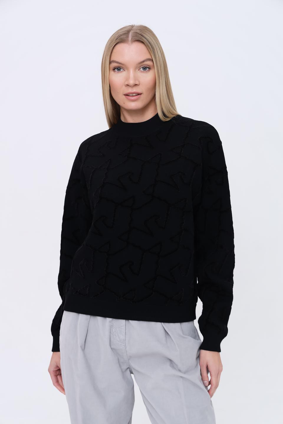 Джемпер Emporio Armani чёрный с узором