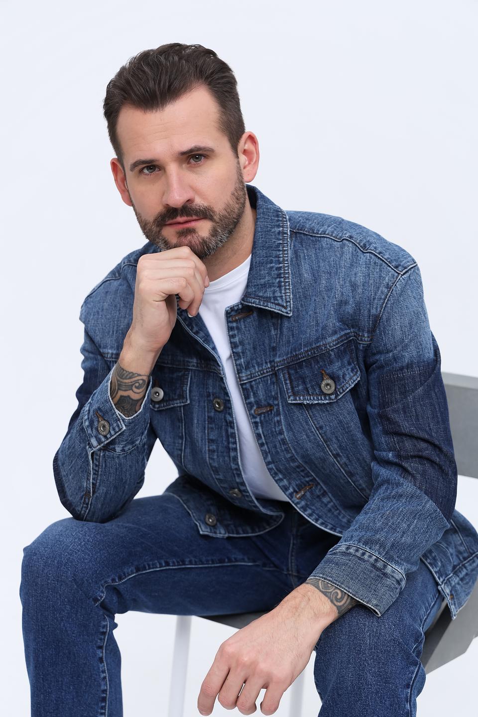 Куртка джинсовая Pezzo синяя