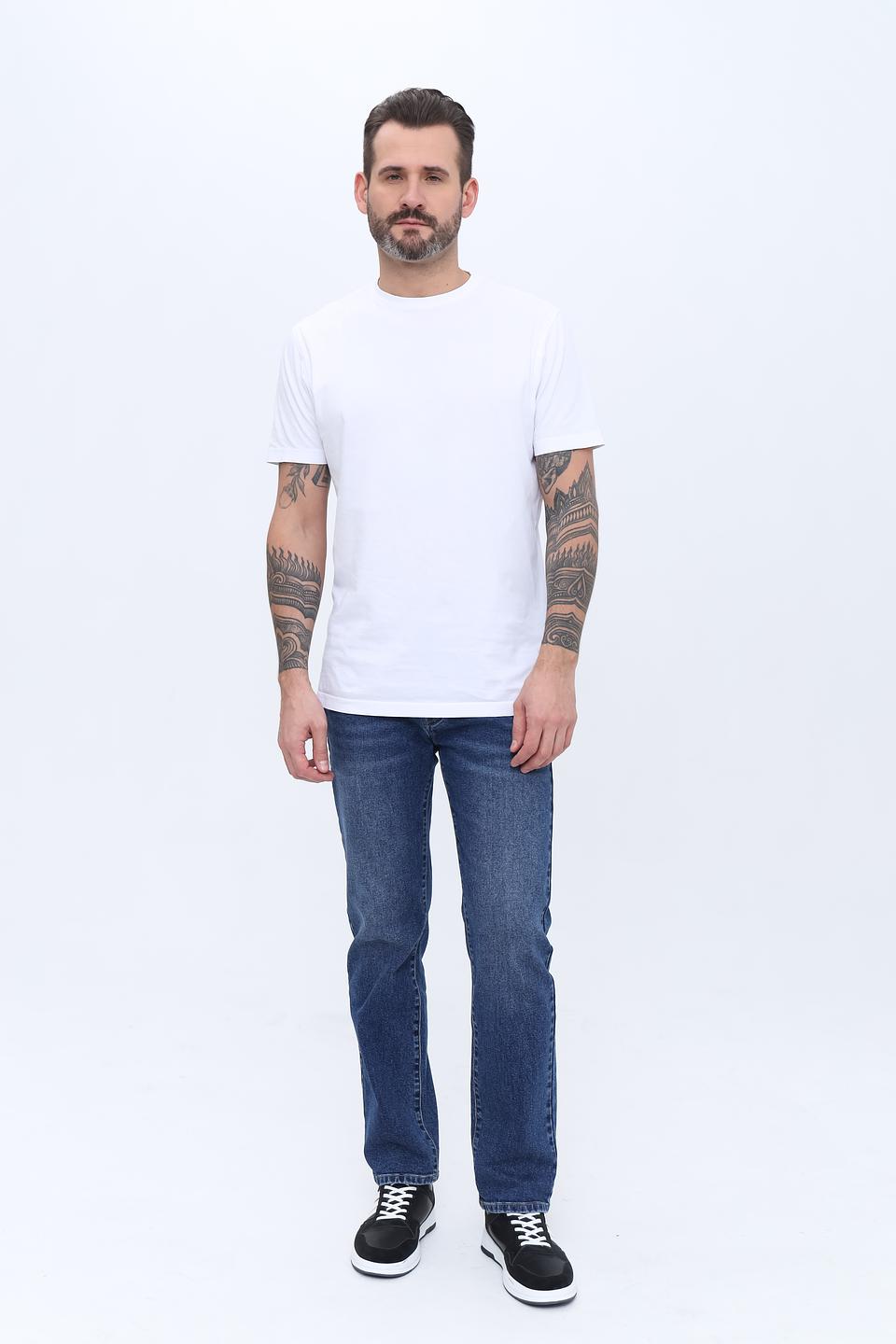 Джинсы Pezzo синие с потертостями