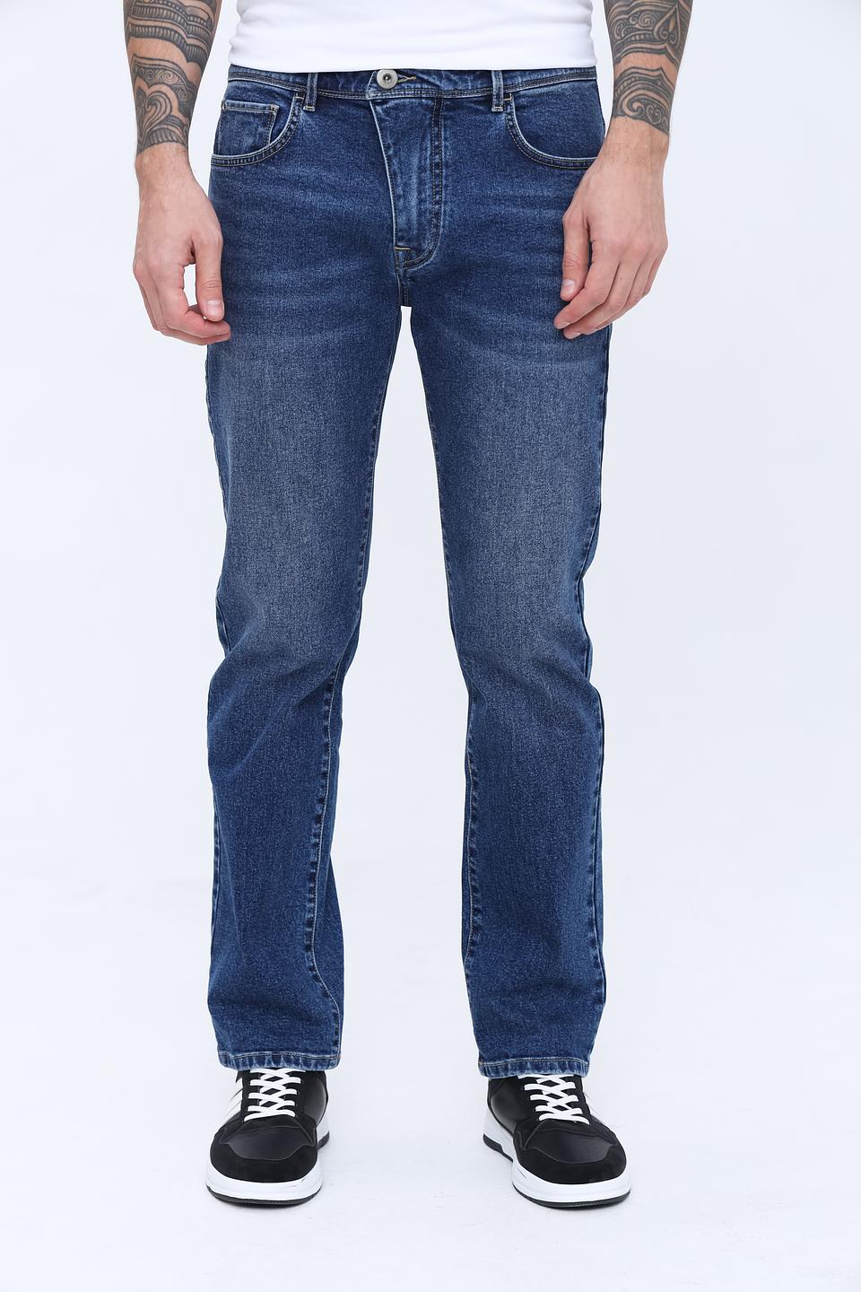 Джинсы Pezzo синие с потертостями