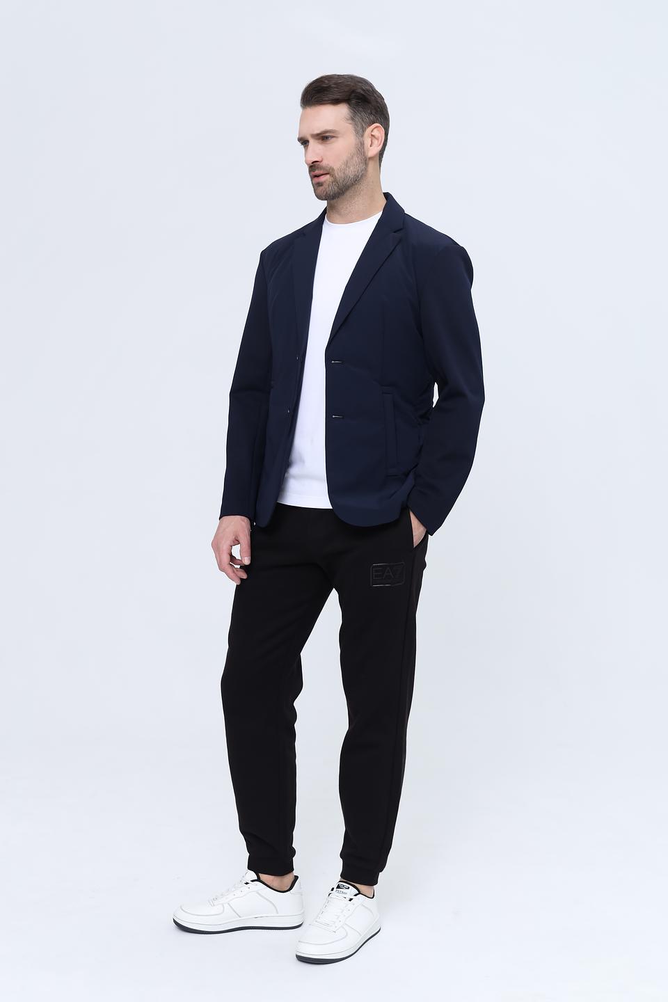 Пиджак Emporio Armani синий приталенный