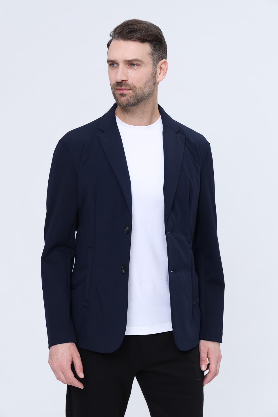 Пиджак Emporio Armani синий приталенный