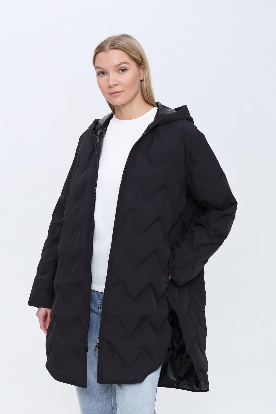 Пальто Emporio Armani стеганое чёрное