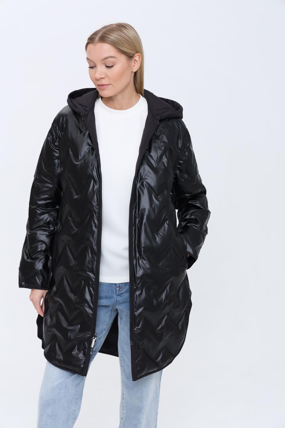 Пальто Emporio Armani стеганое чёрное