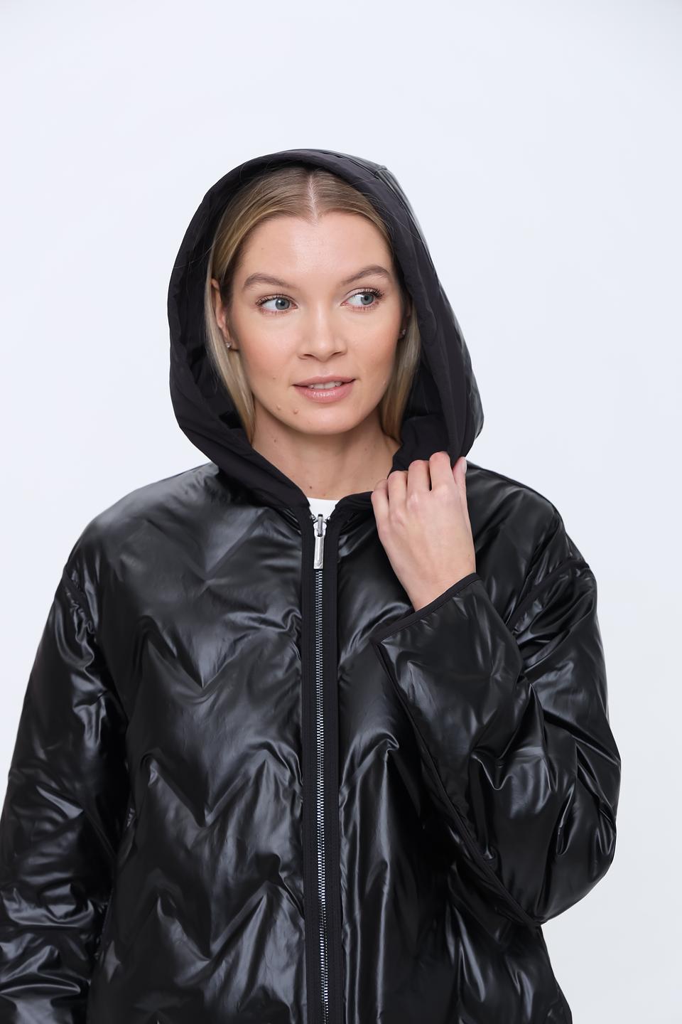 Пальто Emporio Armani стеганое чёрное