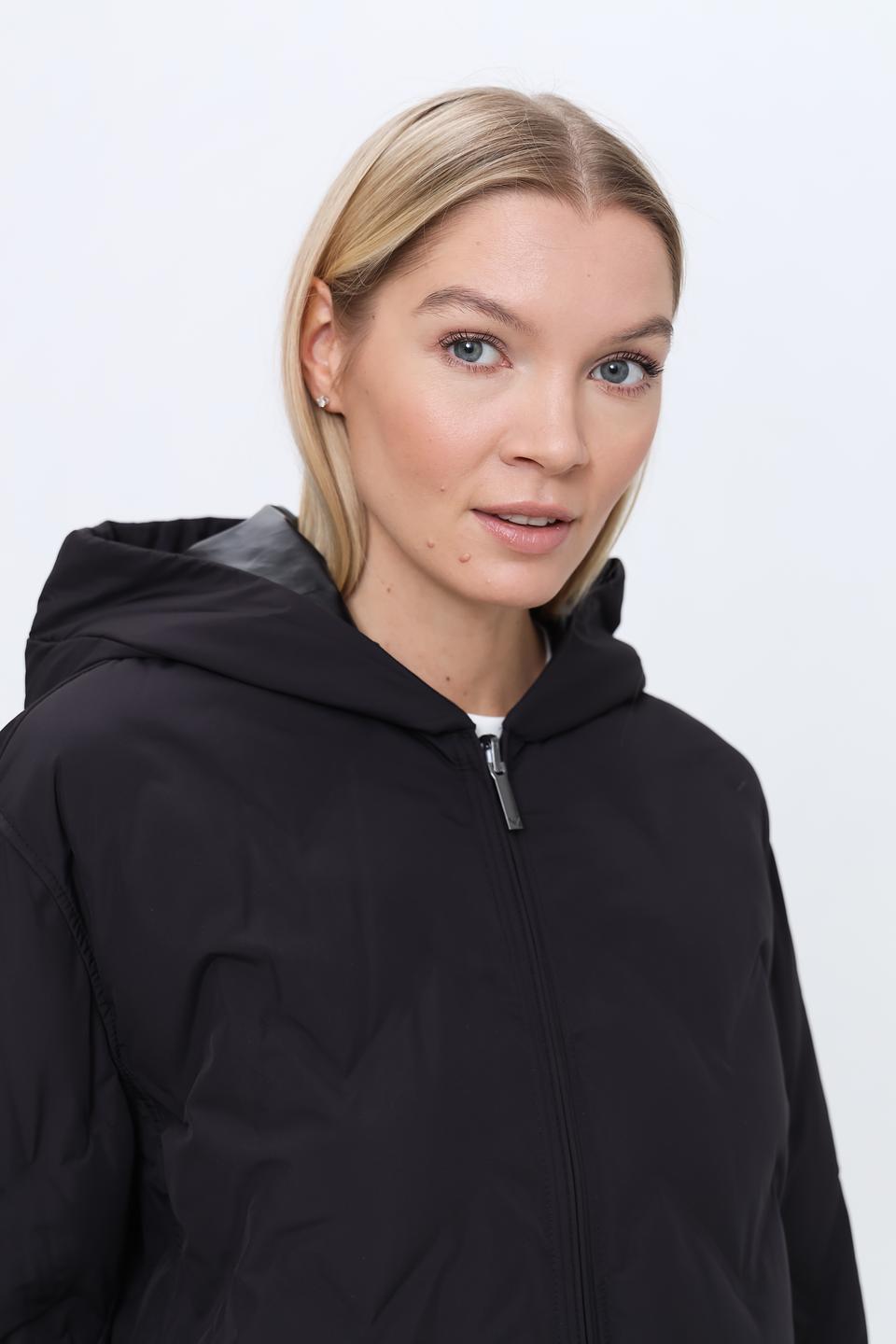 Пальто Emporio Armani стеганое чёрное