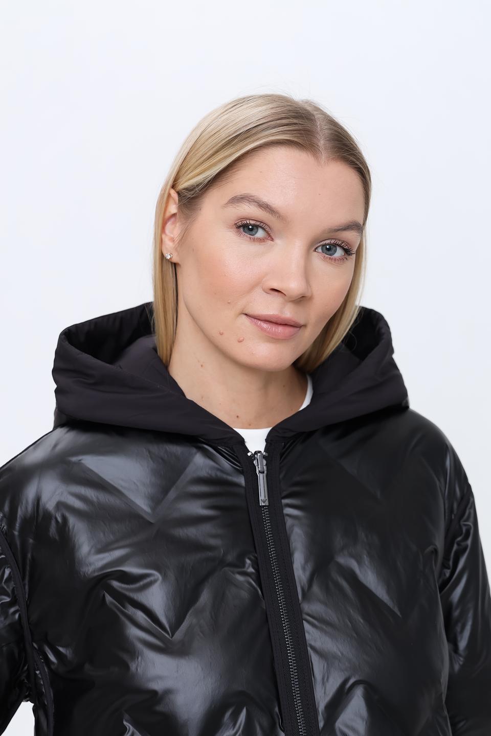 Пальто Emporio Armani стеганое чёрное