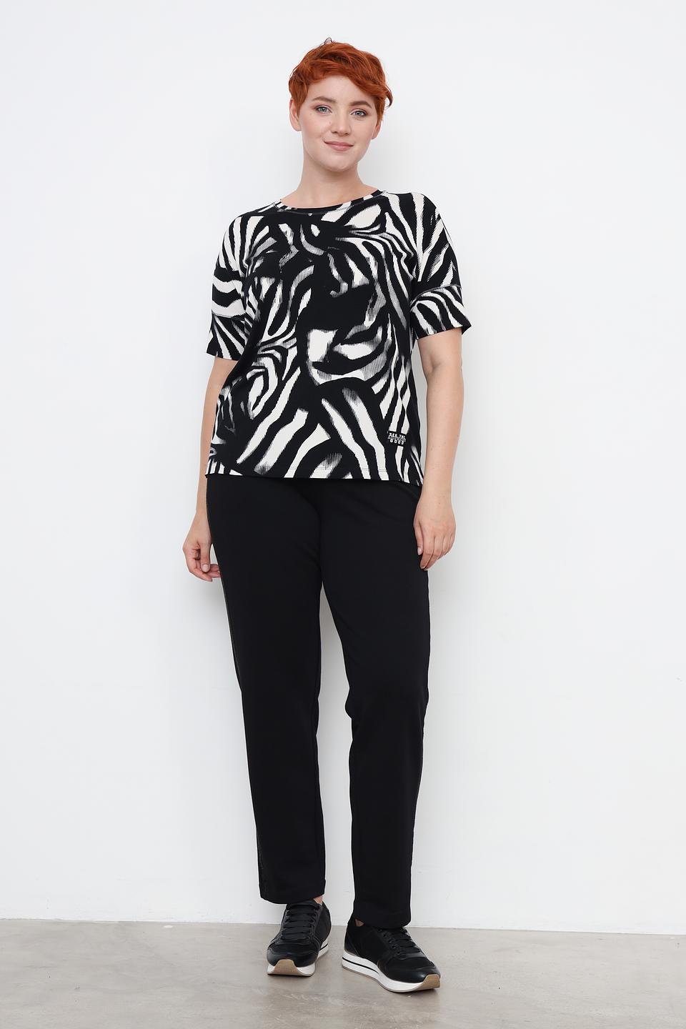 Футболка Lecomte принт зебра