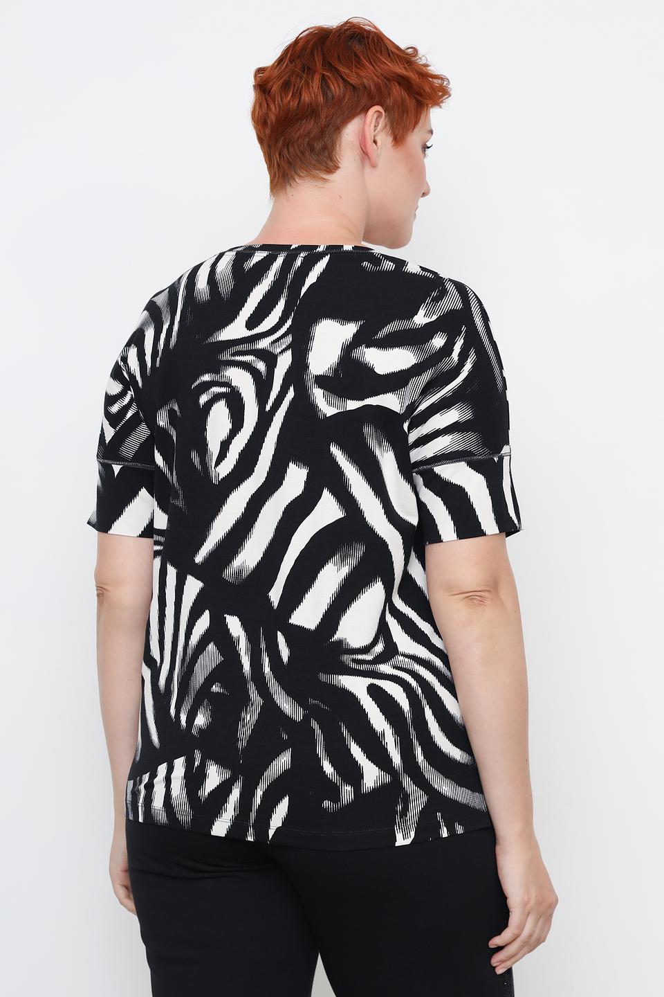 Футболка Lecomte принт зебра