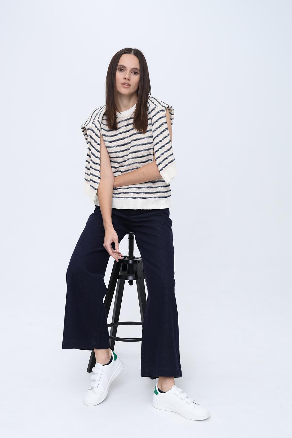 Джинсы клеш Pezzo темно-синие