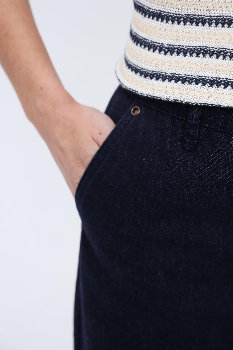 Джинсы клеш Pezzo темно-синие