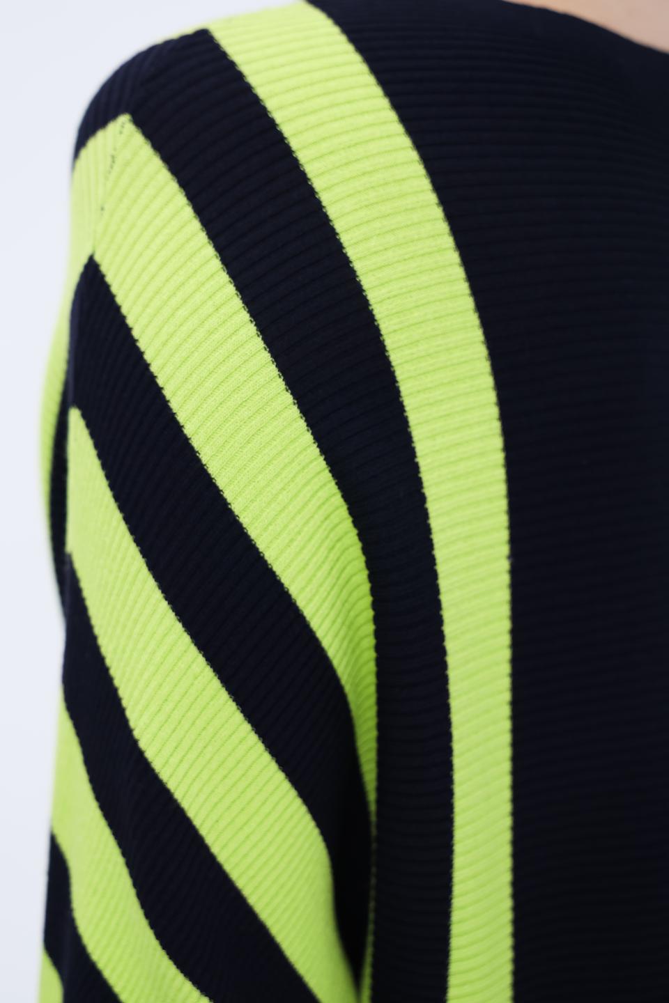 Джемпер Pezzo в полоску лайм