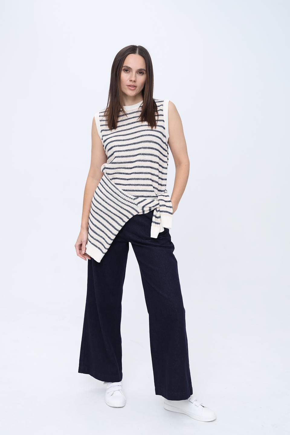 Джемпер Just Valeri в полоску бежевый