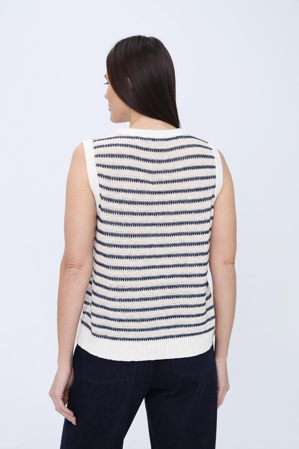 Джемпер Just Valeri в полоску бежевый