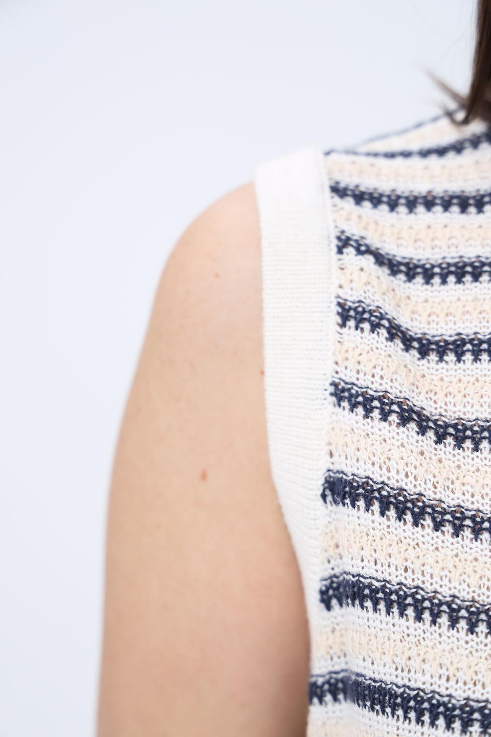 Джемпер Just Valeri в полоску бежевый