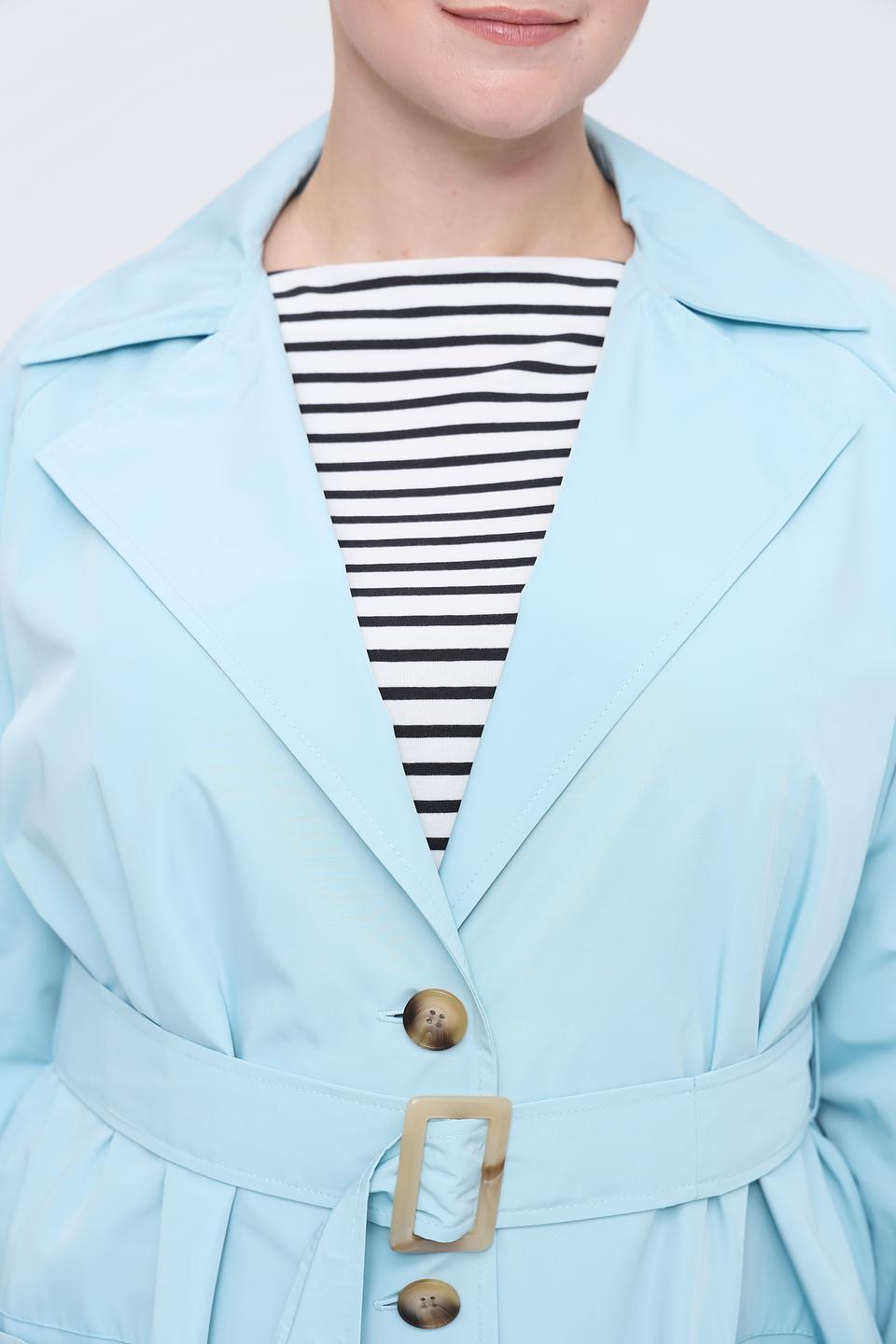 Плащ Beatris голубой приталенный