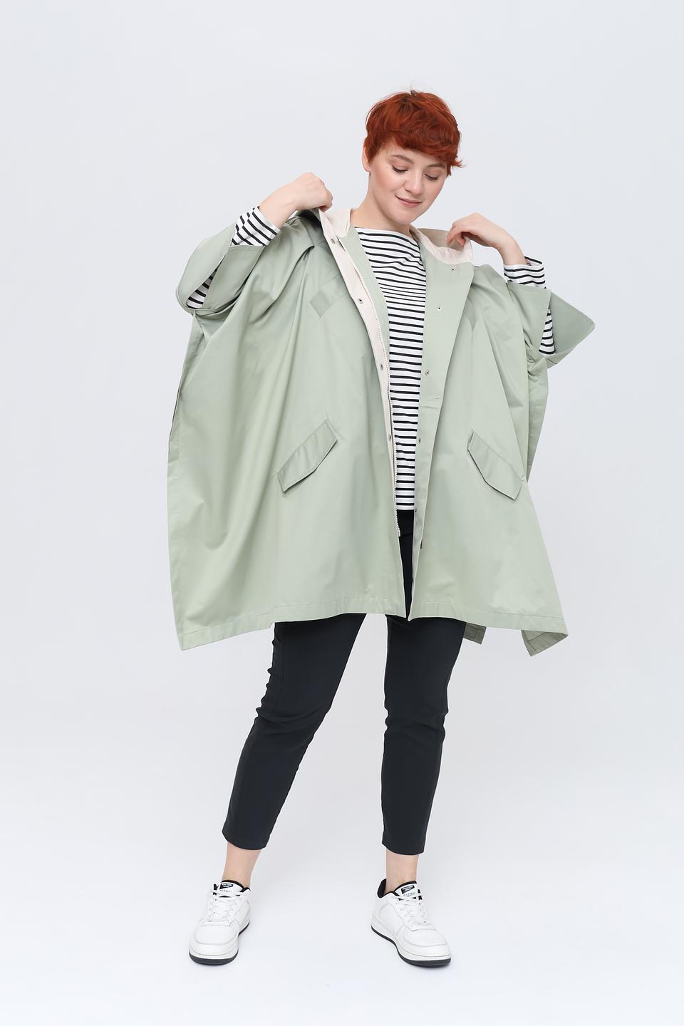 Плащ Beatris оверсайз мятный