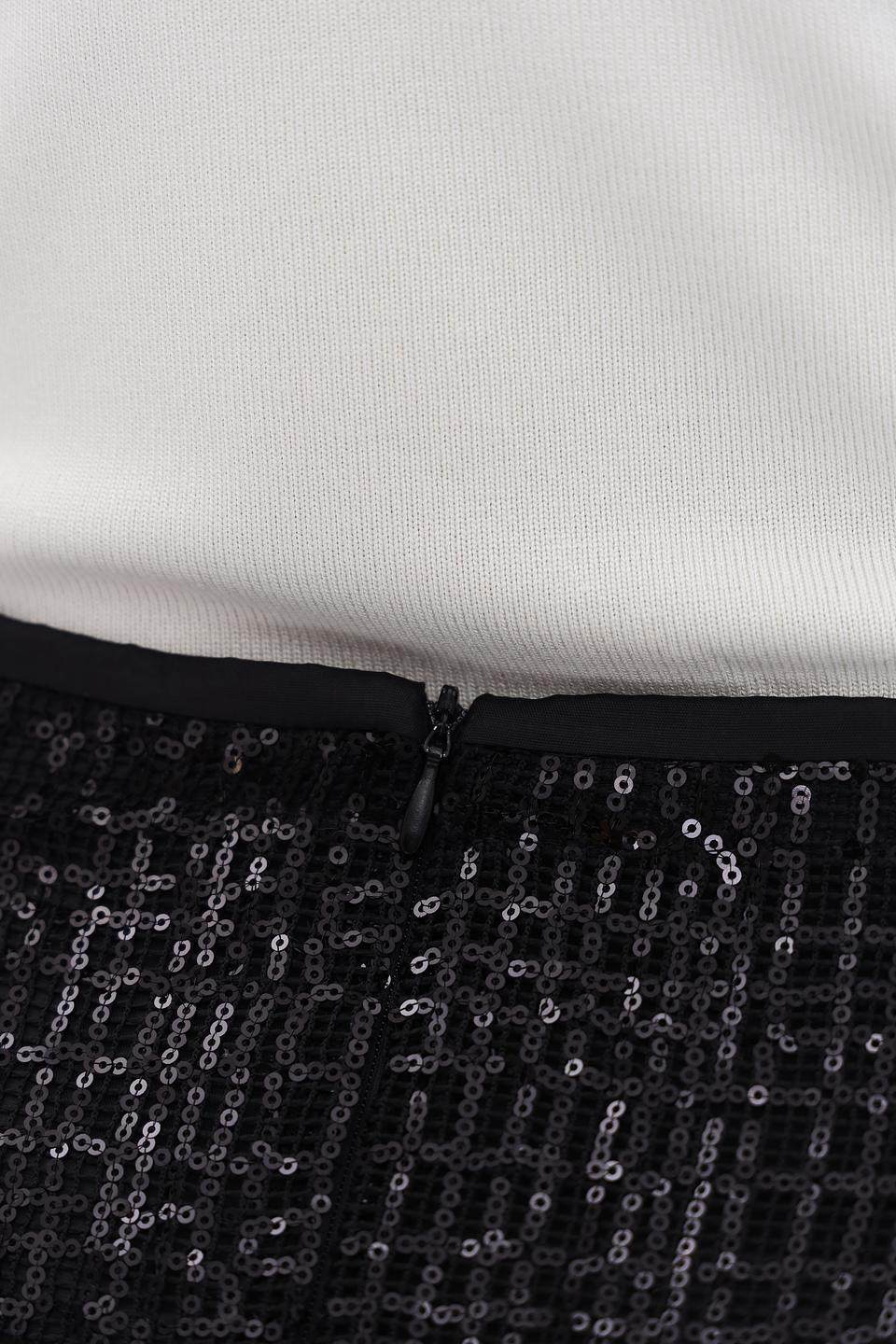 Юбка Lecomte с пайетками черная